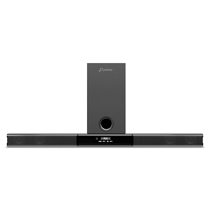 Pebble Magna 10 Soundbar with Subwoofer | 100W Powerful Audio | 2.1 Channel Home Theatre | Dynamic Drivers | Multiple Connectivity Options | Remote Control | Deep Bass Surround Sound