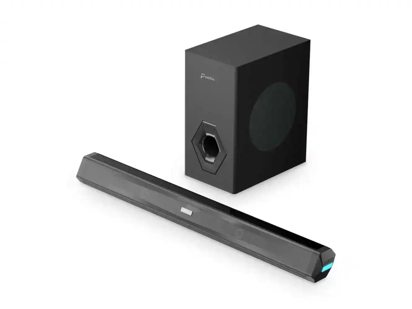 Pebble Magna 16 Soundbar with Subwoofer 160w Deep Bass 21 Channel Surround Digital Display Audio Power Amplifier